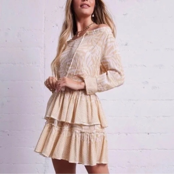 Anthropologie Patrons Of Peace Baby Mini Dress Tiered Ruffle Stretched - Picture 2 of 12